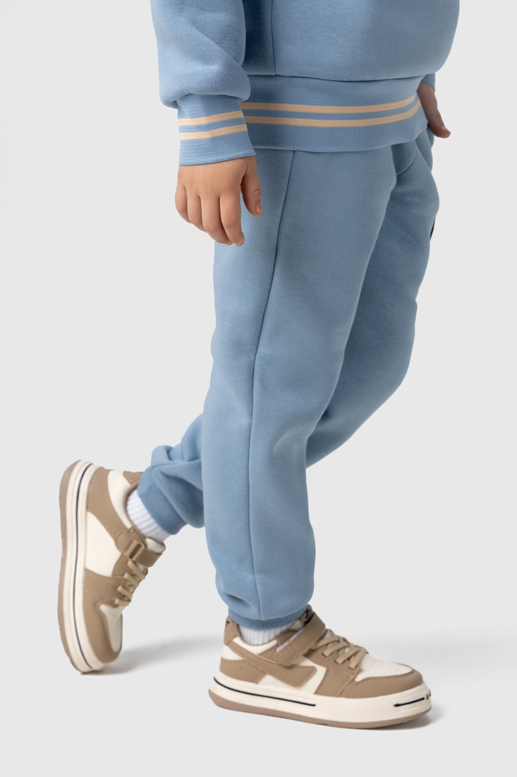 Фото Спортивні штани однотонні для хлопчика Baby Show 18118 128 см Блакитний (2000990088444W)