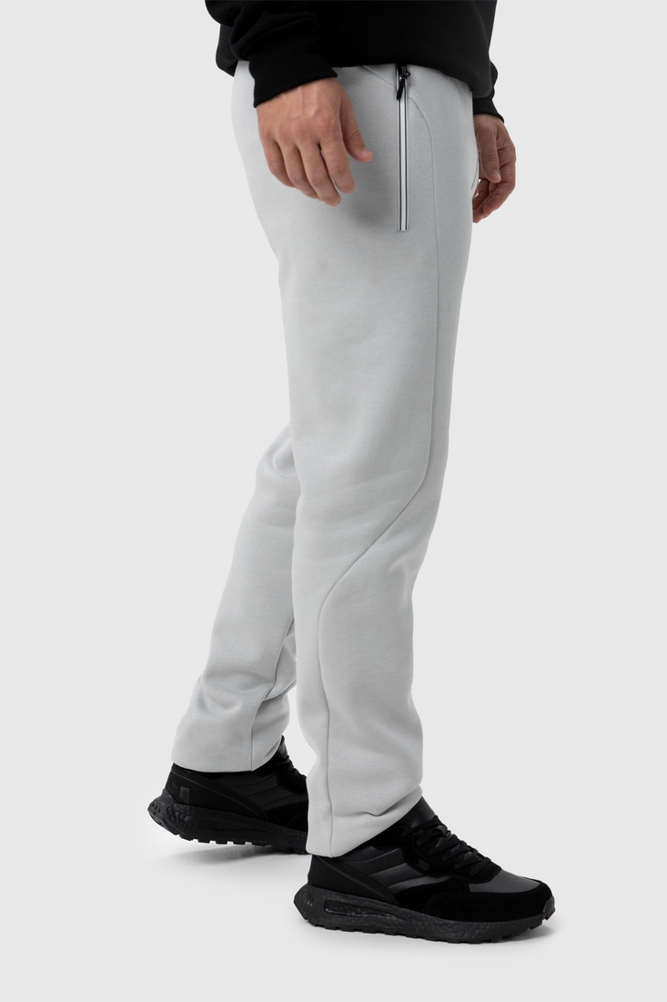 Фото Спортивные брюки однотонные прямые мужские Tommy life 82101 2XL Светло-серый (2000990184757W)