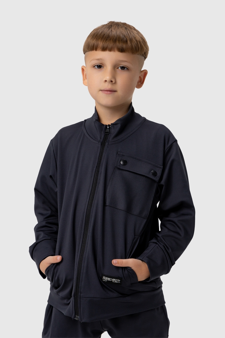 Фото Спортивний костюм (кофта, штани) для хлопчика MAGO T356 128 см Темно-сірий (2000989918554D)