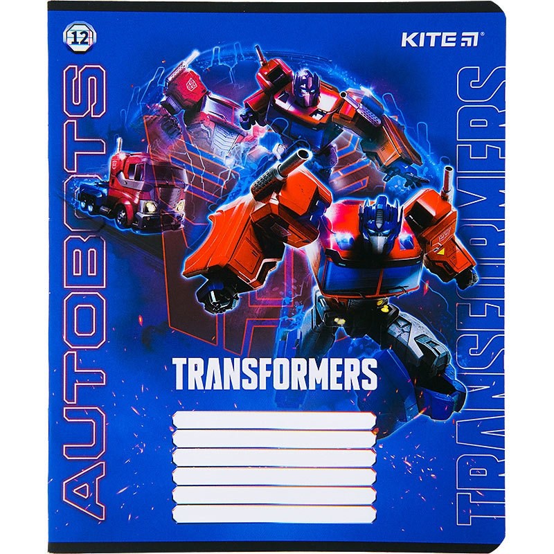 Фото Набір зошитів Kite TF22-234 Transformers 12 аркушів 25 шт Лінія (2000989906919)
