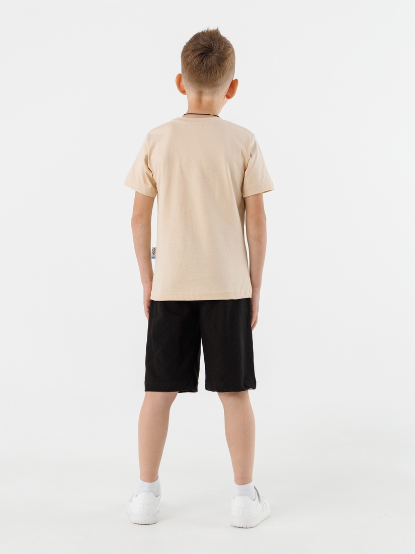 Фото Костюм для мальчиков (футболка+шорты) Baby Show 5542 122 см Бежевый (2000990473981S)