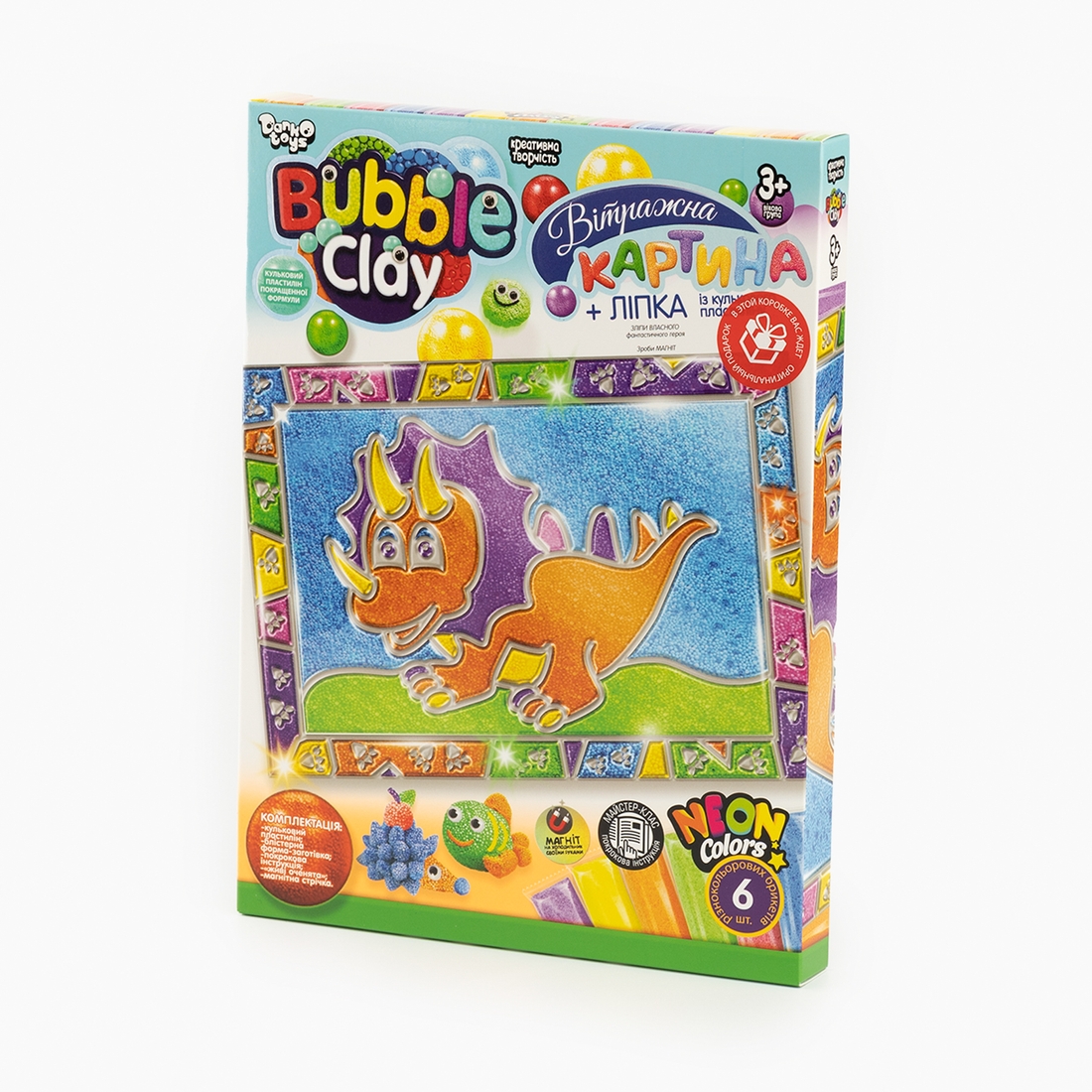 Фото Вітражна картина "BUBBLE CLAY Danko Toys BBC-02-01 Різнокольоровий (2000989844464)