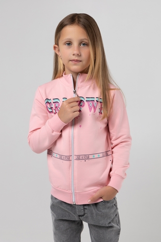 Фото Кофта з принтом для дівчинки Narmini 7912 128 см Рожевий (2000989943501D)