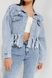 Куртка джинсова жіноча Noa Noa 1025 S Блакитний (2000990412546D) Фото 2 з 12