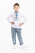 Сорочка з вишивкою для хлопчика КОЗАЧОК ТРИЗУБ 158 см Синьо-жовтий (2000902201350D) Фото 5 з 12
