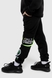 Спортивні штани для хлопчика манжет з принтом Hees 2035 140 см Чорний (2000990162182W) Фото 3 з 14