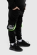 Спортивні штани для хлопчика манжет з принтом Hees 2035 140 см Чорний (2000990162182W) Фото 2 з 14