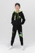 Спортивний костюм для хлопчика (кофта, штани) AZN 826 170 см Чорно-зелений (2000989968733D) Фото 1 з 21