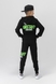 Спортивный костюм для мальчика (кофта, штаны) AZN 826 170 см Черно-зеленый (2000989968733D) Фото 2 из 21