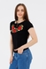 Вишиванка футболка жіноча Melanika Маків цвіт L Чорний (2000990566515A) Фото 4 з 11