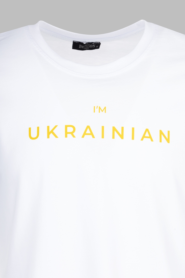 Фото Футболка патриотическая мужская Demos TMC I'm Ukrainian 3XL Белый (2000990526083A)
