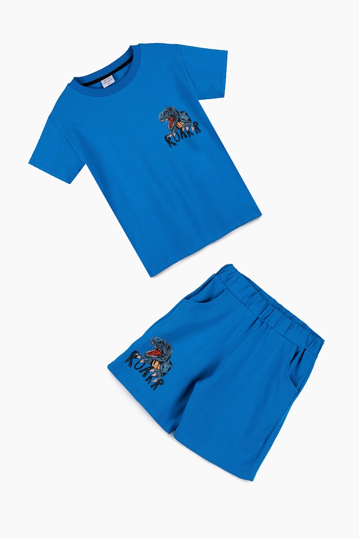 Фото Костюм (футболка + шорти) Bay Gree 42275 128 см Синій (2000989459217S)