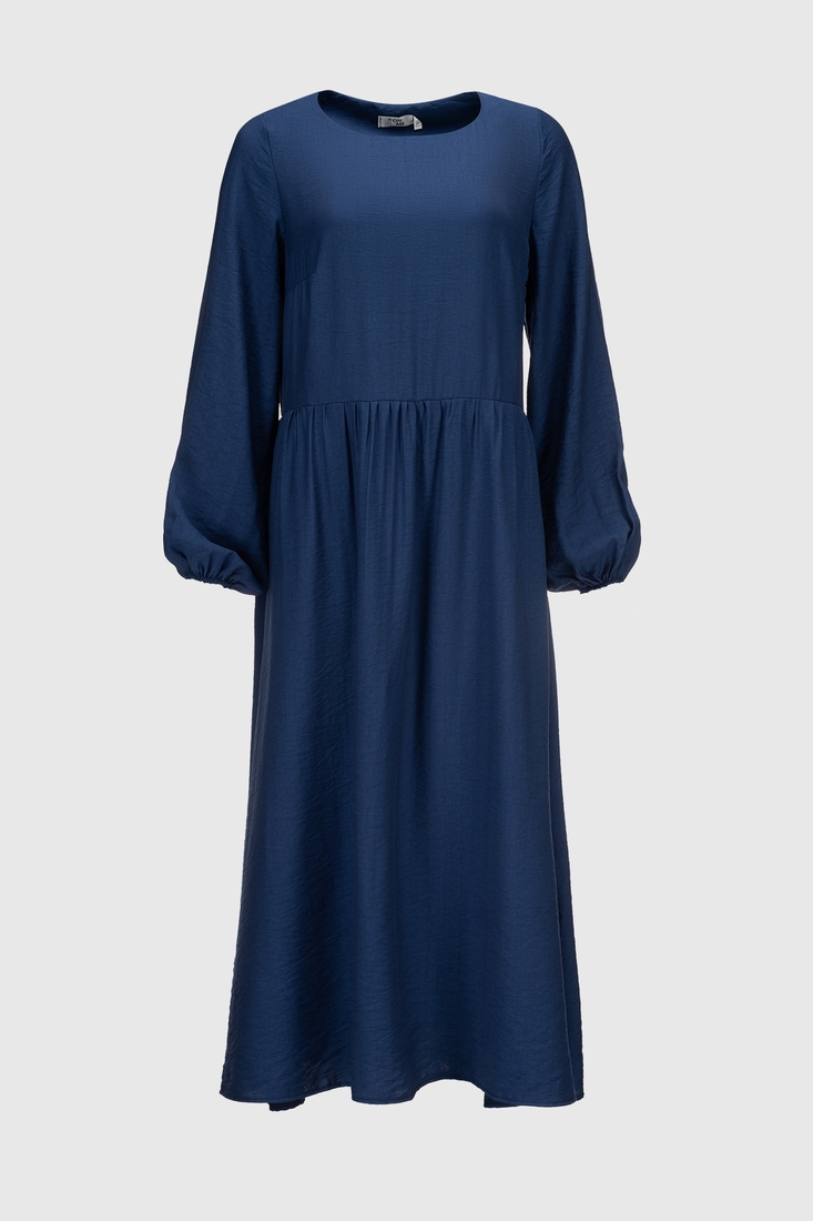 Фото Платье однотонное женское 605 54 Темно-синий (2000990349637D)