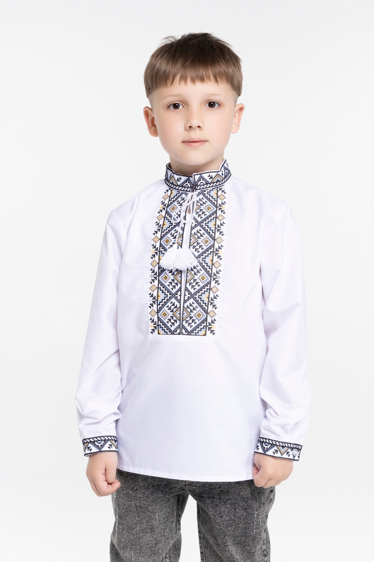 Фото Сорочка з вишивкою для хлопчика КОЗАЧОК ІЛЛЯ 164 см Різнокольоровий (2000990304919D)
