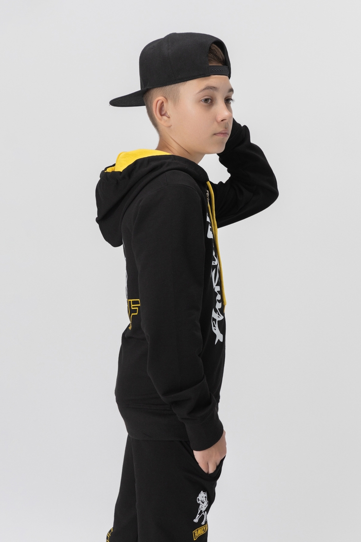 Фото Спортивний костюм для хлопчика (кофта, штани) AZN 825 170 см Чорний (2000989968634D)