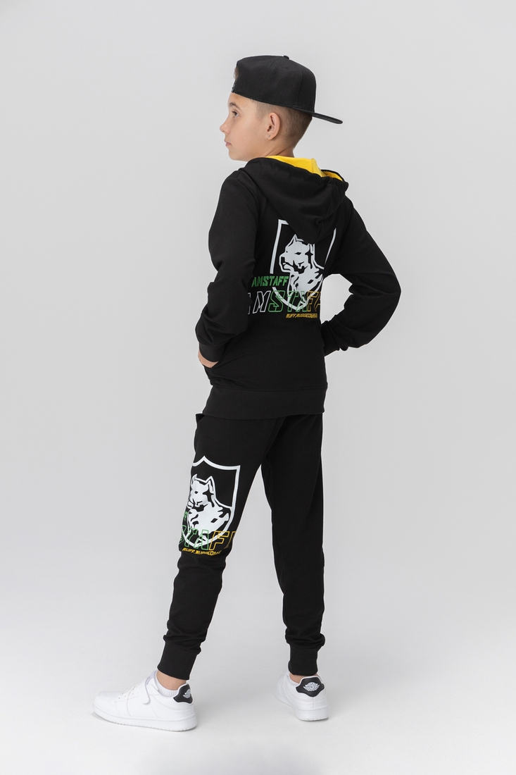 Фото Спортивний костюм для хлопчика (кофта, штани) AZN 825 128 см Чорний (2000989968597D)