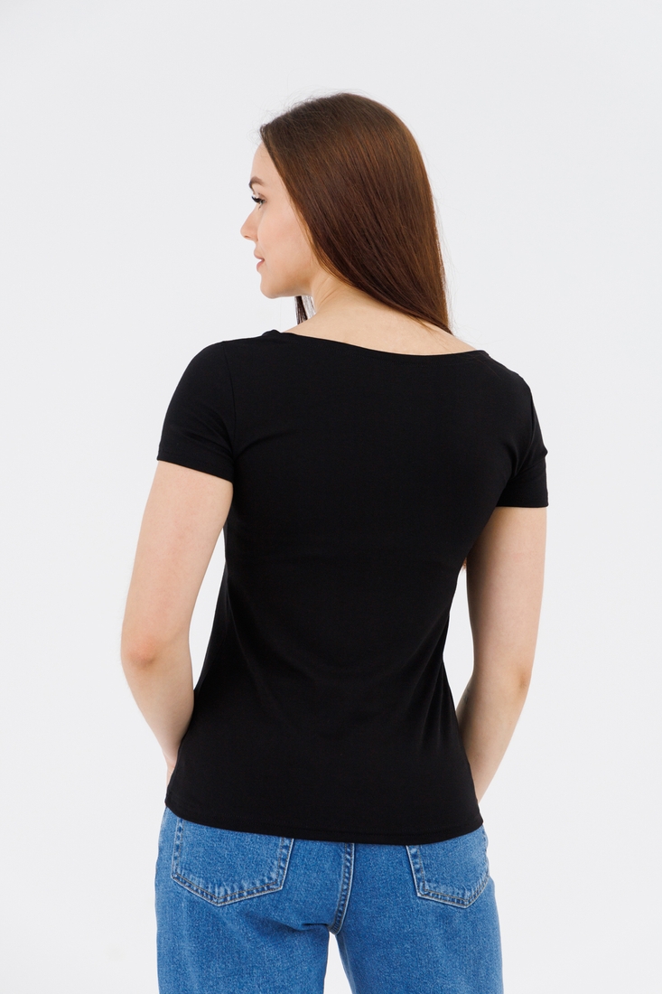 Фото Вышиванка футболка женская Melanika Маков цвет L Черный (2000990566515A)