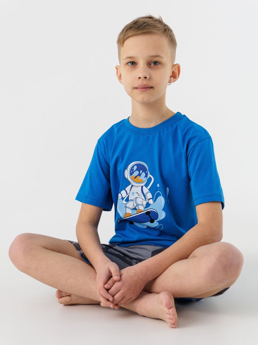 Фото Піжама для хлопчика Mini Moon 0478 176 см Синій (2000990499325A)