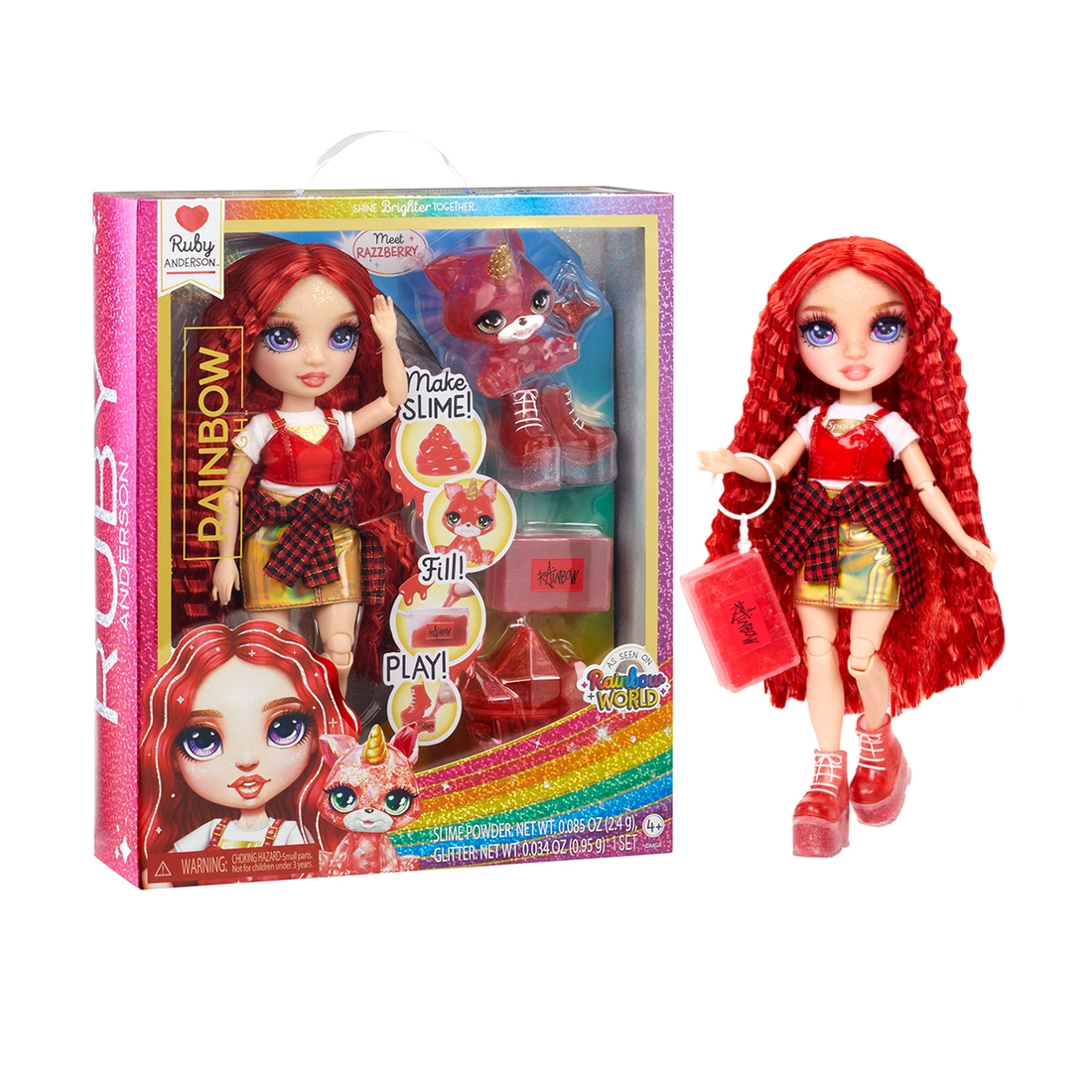 Фото Игровой набор с куклой RAINBOW HIGH серии "Classic" - РУБИ со слаймом 120179 Разноцветный (6900007419963)