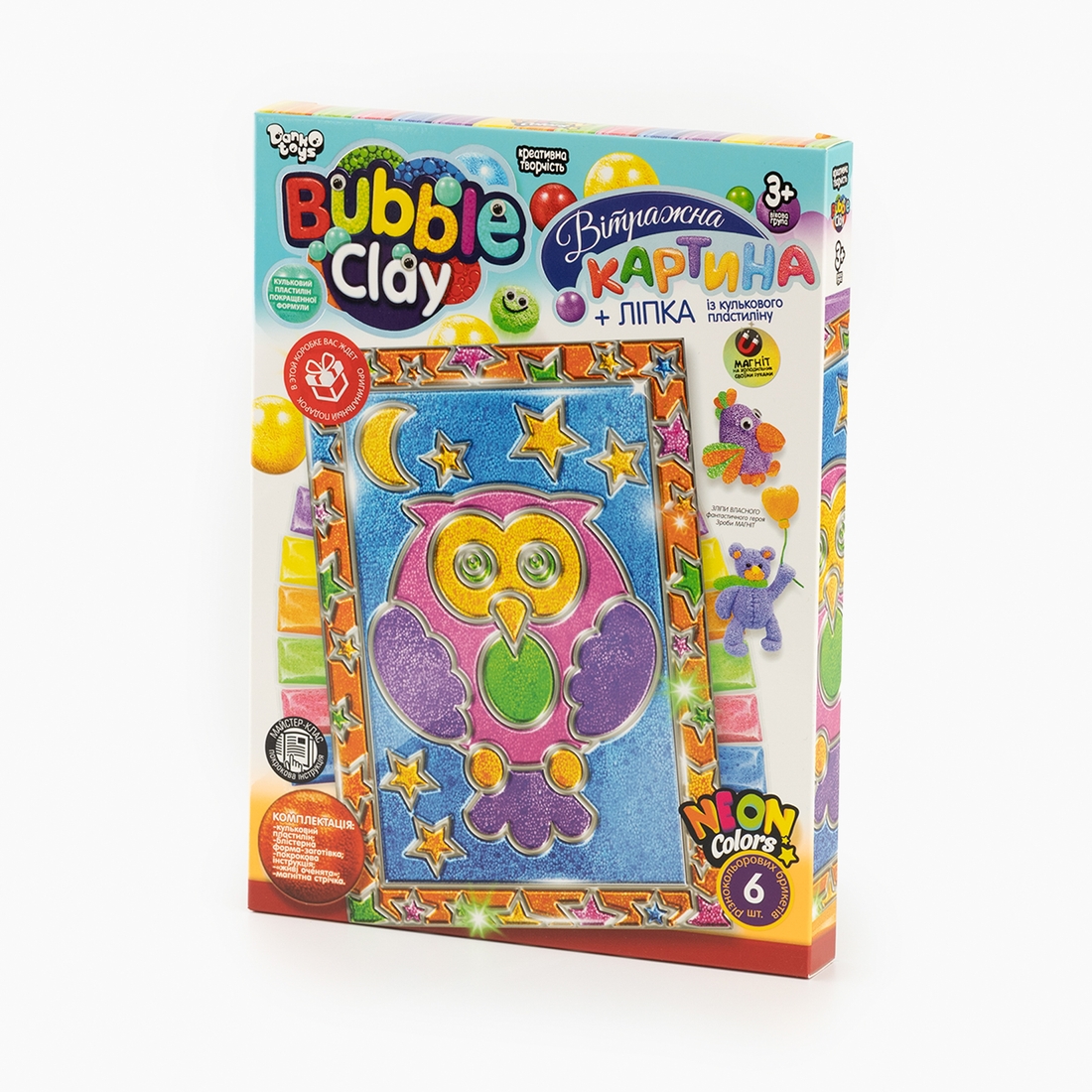 Фото Витражная картина "BUBBLE CLAY Danko Toys BBC-02-02 Разноцветный (2000989844471)