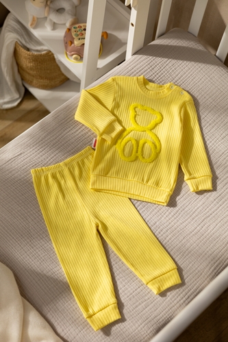 Фото Костюм малышка для мальчика (реглан+штаны) Mini Papi 005Л 86 см Желтый (2000990023254D)