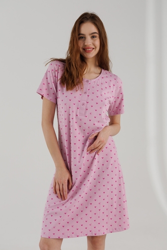 Фото Ночная сорочка женская Miss Victoria 70018 3XL Розовый (2000990376145А)
