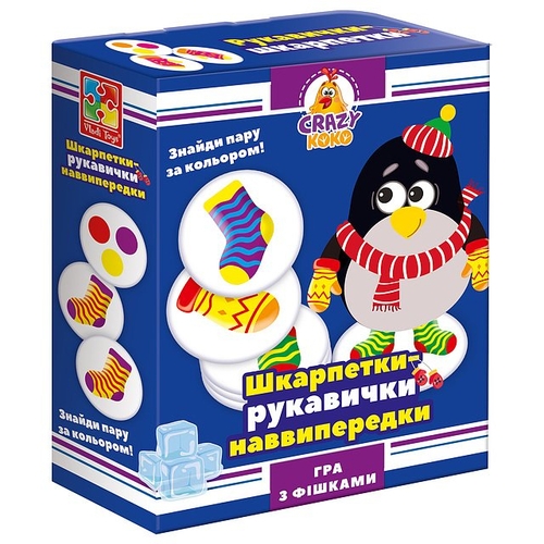 Фото Игра настольная Crazy Koko "Носочки-перчатки" Vladi Toys VT8025-05 Разноцветный (4820234764174)