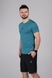Фитнес футболка однотонная мужская Speed Life XF-1471 2XL Бирюзовый (2000989516972A) Фото 4 из 14