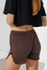 Пижама низ шорты женские KESIMOGLU Рубчик 080 2XL Темно-коричневый (2000990637765A) Фото 4 из 10