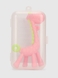 Прорізувач для зубів силіконовий у футлярі "Жираф" Мегазайка 0416 Рожевий (2000990579621) Фото 6 з 6