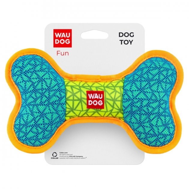 Іграшка для собак WAUDOG Fun, "Кістка", ш. 20 см, буд. 12 см Блакитна (4823089348728)