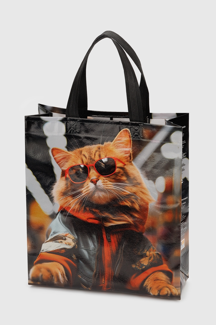 Фото Еко-сумка Крутий кіт Різнокольоровий (2000990603494A)