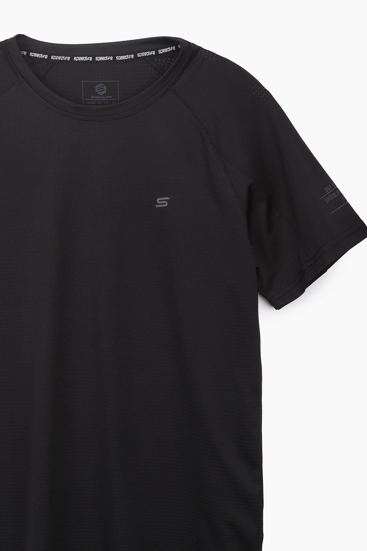 Фото Фитнес футболка однотонная мужская Speed Life XF-1474 2XL Черный (2000989517047A)