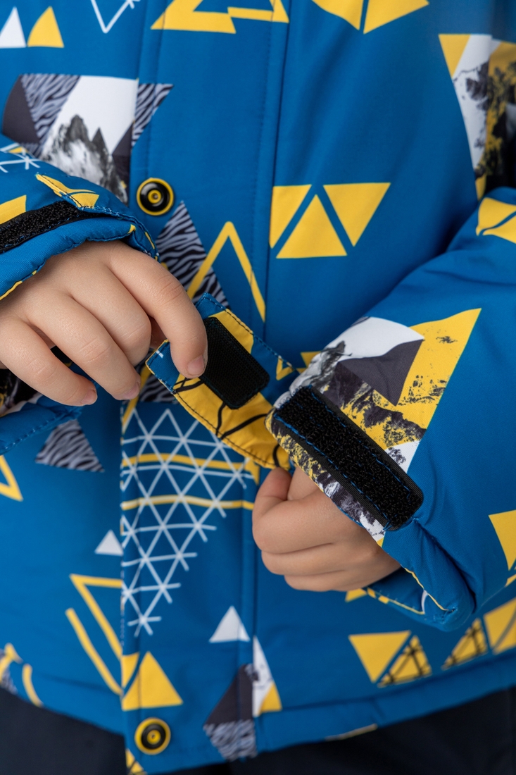 Фото Комбинезон для мальчика L-2385 куртка+штаны на шлейках 128 см Сине-желтый (2000989996347W)