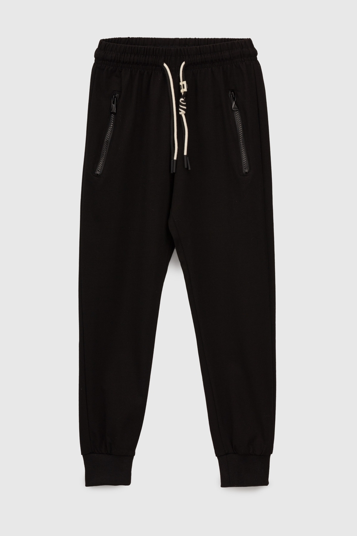 Фото Спортивні штани з принтом для хлопчика Неслухнянки BB-7046 128 см Чорно-білий (2000990671080D)