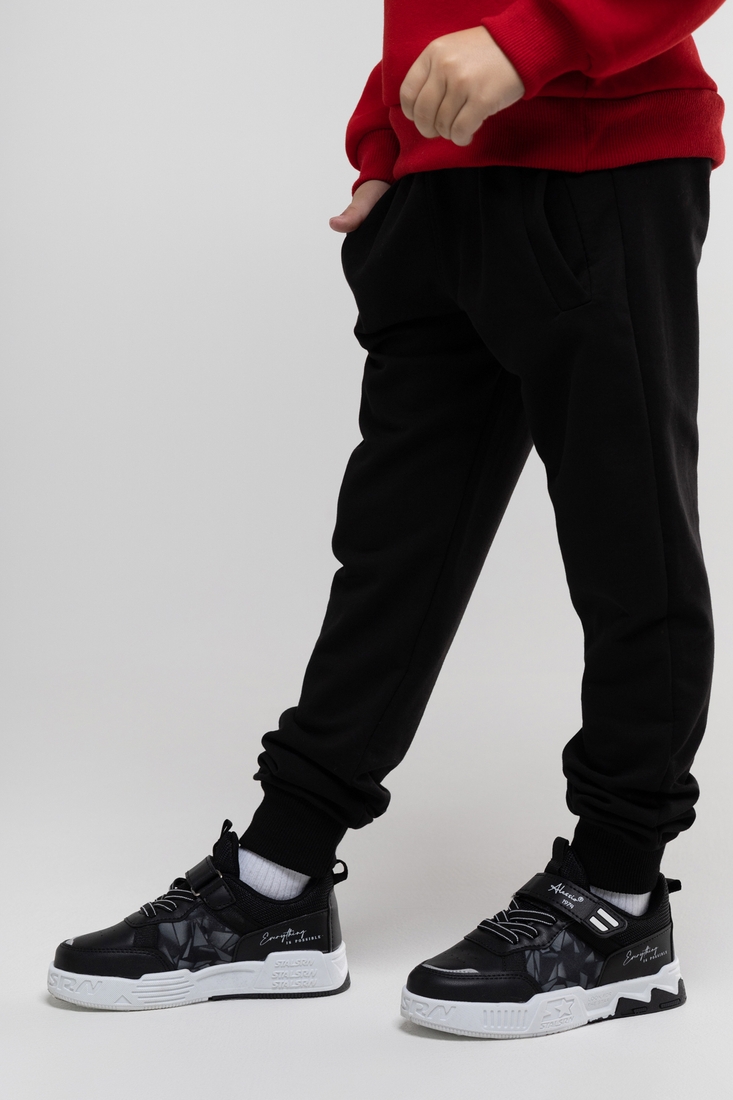 Фото Спортивні штани однотонні для хлопчика Atescan 2211 152 см Чорний (2000990057853D)
