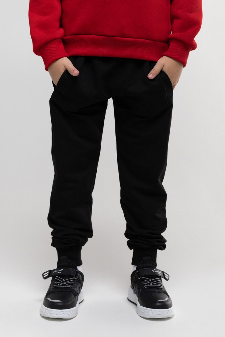 Фото Спортивні штани однотонні для хлопчика Atescan 2211 134 см Чорний (2000990057822D)