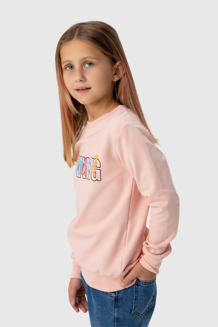 Свитшот с принтом для девочки First Kids 820 110 см Розовый (2000990057587D)