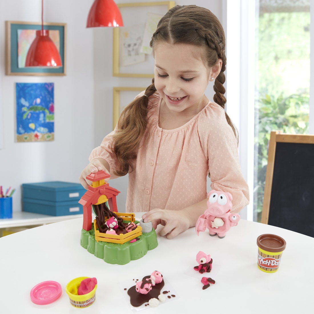 Фото Ігровий набір Hasbro Play-Doh Пустотливі поросята (E6723)