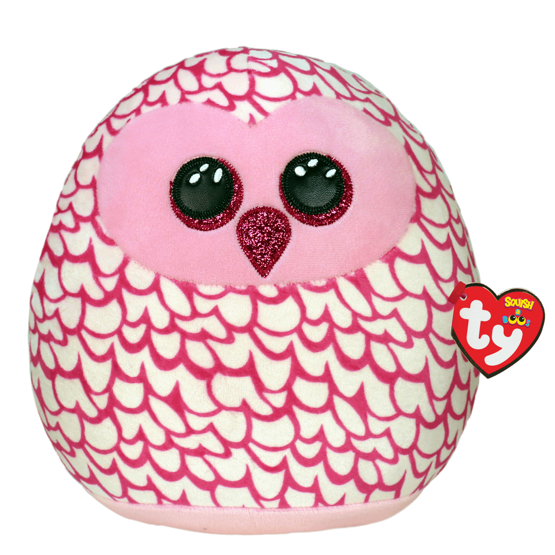 Фото М'яка іграшка TY SQUISH-A-BOOS 39300 Рожева сова "PINKY" 20 см (008421393008)