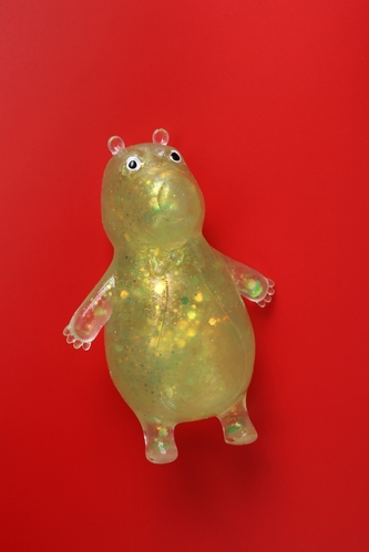 Фото Антистресс мялка мишка с блестками 12 см C53876 Зеленый (2000989483298)