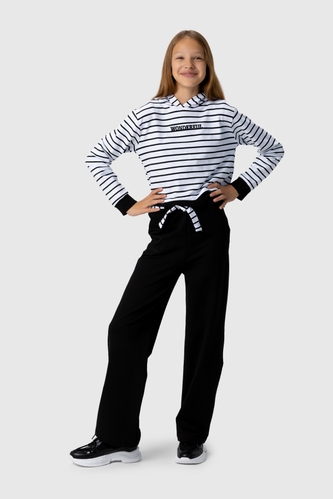 Фото Костюм (худи+майка+штаны) для девочки Viollen 2189 164 см Бело-черный (2000990091680D)