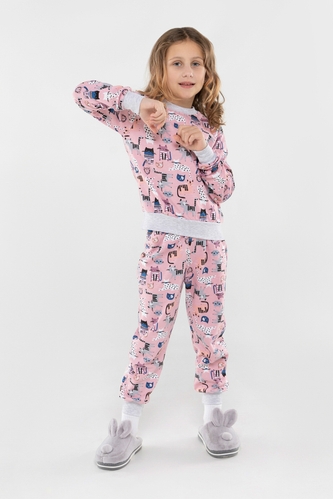 Фото Пижама для девочки Dexters D303 140 см Розовый (2000990225962A)
