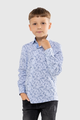 Фото Рубашка с узором для мальчика Deniz 30211 140 см Белый (2000989809968D)