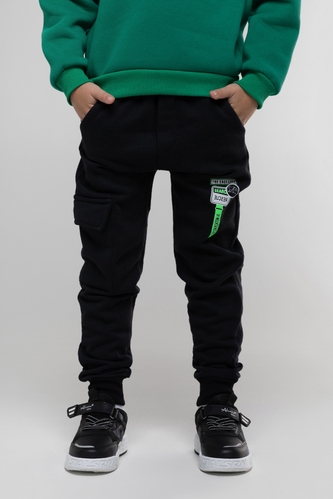Фото Спортивні штани з принтом для хлопчика Pitiki 544 152 см Чорний (2000990046673W)