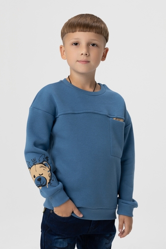 Свитшот с принтом для мальчика MAGO 244166 128 см Синий (2000990088147W)