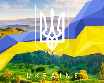 Репродукція на холсті "Ukraine тризуб" 3040 30 х 40 см (2000989031604)