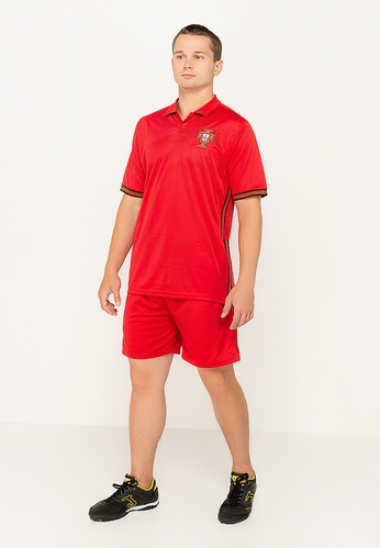 Фото Футбольна форма футболка+шорти PORTUGAL XL Бордовий (2000904328901)