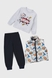 Костюм (свитшот+штаны+жилетка) для мальчика Baby Show 818 104 см Серый (2000989923855D) Фото 1 из 17