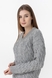 Пуловер однотонний жіночий Femme 2026 One Size Сірий (2000990221490W) Фото 1 з 11